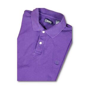 💎098 Chaps Men's Short Sleeve Purple Polo